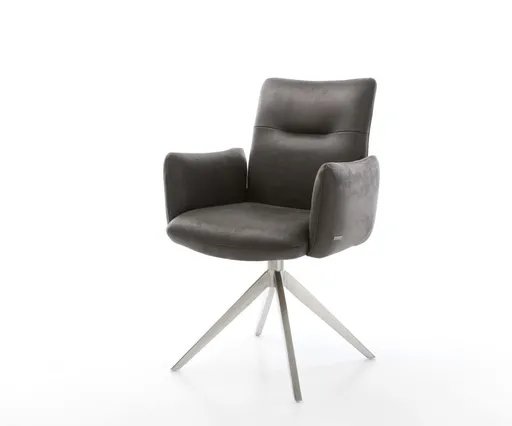 Otočná židle Jova-Flex s područkami Mikrovlákno antracit