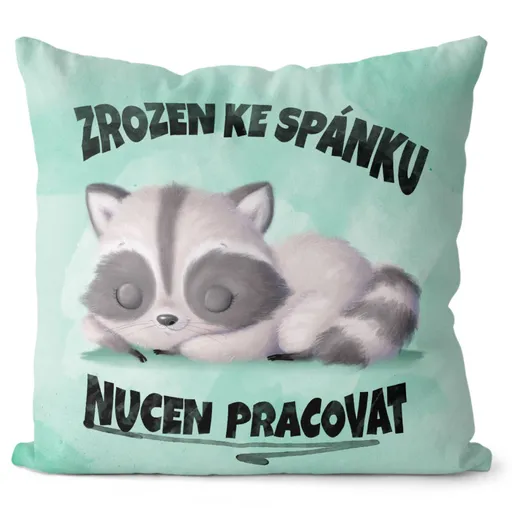 Polštář Zrozen ke spánku (Velikost: 40 x 40 cm)