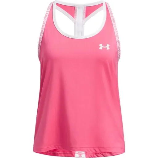 Under Armour KNOCK OUT Dívčí tílko, růžová, velikost M