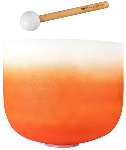 Sela Crystal Singing Bowl Chakra 13" - Orange, Sacral, D (432Hz)