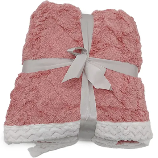 Beránková deka Island růžová, 150 x 200 cm