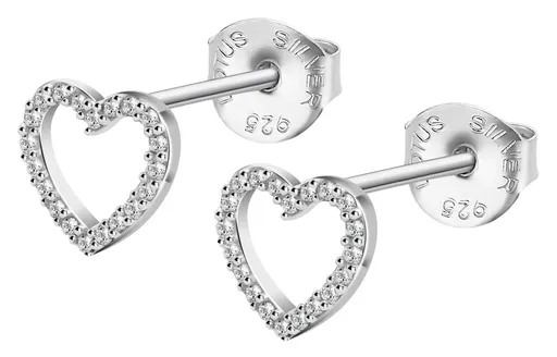 Lotus Silver Stříbrné náušnice pro ženy třpytivé srdce Moments LP3670-4/1
