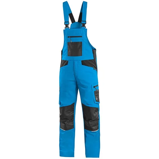 Canis (CXS) Pánské pracovní kalhoty s laclem CXS SOLIS FLEX - Modrá / černá | 48