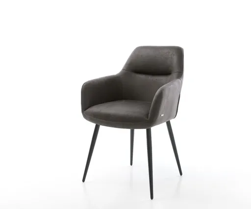 Jídelní židle Pejo-Flex antracitová vintage zúžená podnož černá