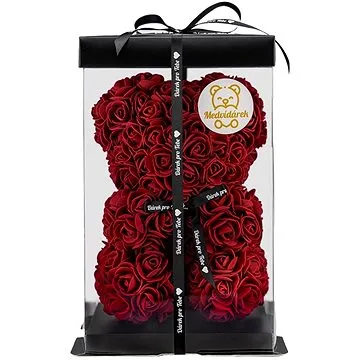 Medvídárek Classic 25cm dárkově balený - tmavě červený (1016_TMA)