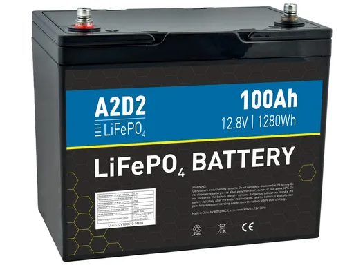 A2D2 Baterie LiFePO4 12,8V 100Ah M8,A2D2 Baterie LiFePO4 12,8V 100Ah M8