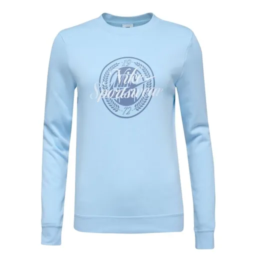 Nike W NSW CLUB FLC GX STD CREW Dámská mikina, světle modrá, velikost