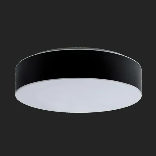 OSMONT ERI67560 ERIS C4 stropní/nástěnné skleněné svítidlo bílá / bílo - černá IP43 4000 K 35W LED nouzové kombinované 3 h