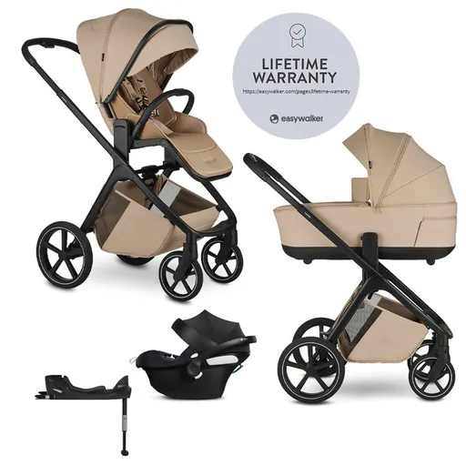 EASYWALKER Kočárek kombinovaný Zoey Almond Taupe + CBX By CYBEX Aton B2 i-Size + základna