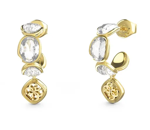 Guess Fashion pozlacené náušnice s krystaly Mamounia JUBE05571JWYGT/U