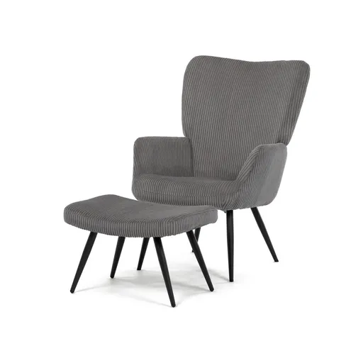 Relaxační křeslo s podnožkou L7285 GREY6, šedá