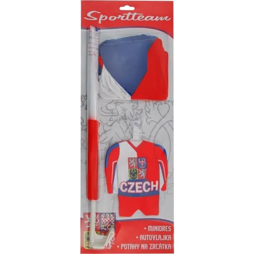 SPORT TEAM FAN SADA ČR 1 Fanouškovská sada, červená, velikost