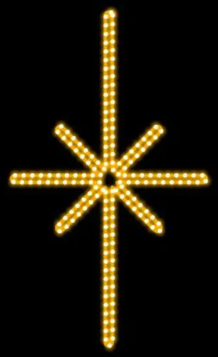 DecoLED LED světelný motiv hvězda Polaris,55x45cm,teple bílá EFD15WS2