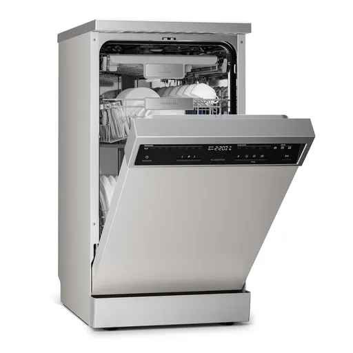 Klarstein Volně stojící myčka nádobí Verosteel | Minimalistická, kompaktní, elegantní | EEC B | 45 cm