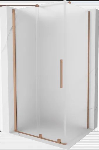 MEXEN/S Velar sprchový kout, posuvné dveře 110 x 85, dekor, měď kartáčovaná 871-110-085-31-65