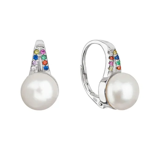 Evolution Group - Pavona Stříbrné náušnice s říční perlou 21070.3
