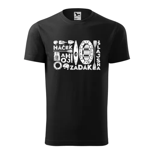 Bontis Tričko s potiskem "Vodácký slovník" - Černá | L