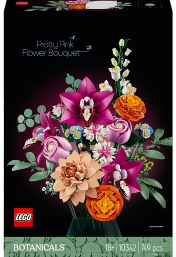 Krásná kytice růžových květin - Lego Creator (10342)