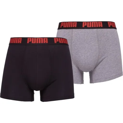 Puma MEN EVERYDAY BASIC BOXER 2P Pánské boxerky, černá, velikost