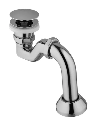 BESCO Celokovový vanový sifon bez přepadu Click-Clack Barva Zlatá VANOKKZLO