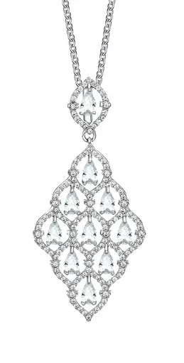 CRYSTalp Blyštivý dámský náhrdelník s čirými krystaly Virtuosa 32313.R