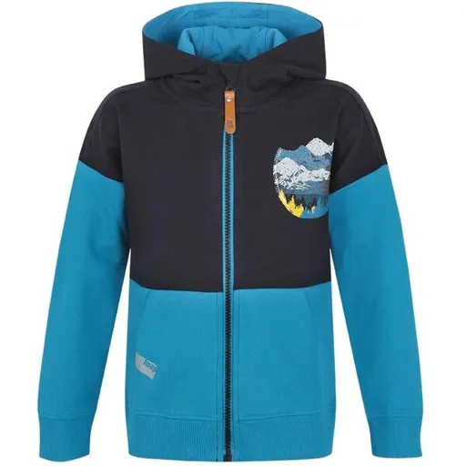 LOAP DILONG Chlapecká mikina, modrá, velikost 112-116