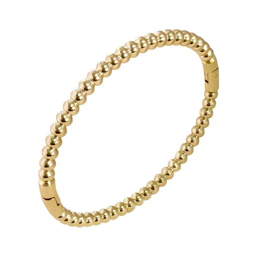 Troli Pevný kuličkový náramek z pozlacené oceli