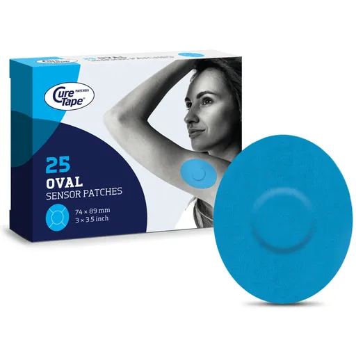 CureTape Náplasti na senzor Classic modrá 25 kusů