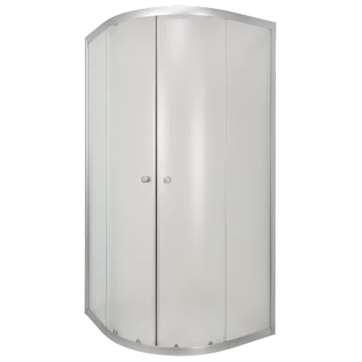 INVENA Sprchový kout čtvrtkruh VITORIA, profil: satin, sklo frosted 80x80cm AK-49-186-O