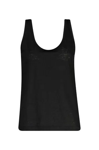 TOP GANT LINEN TANK TOP BLACK