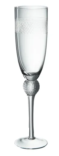Sklenička na šampaňské s proužkem Flute - ∅ *6*26 cm J-Line by Jolipa