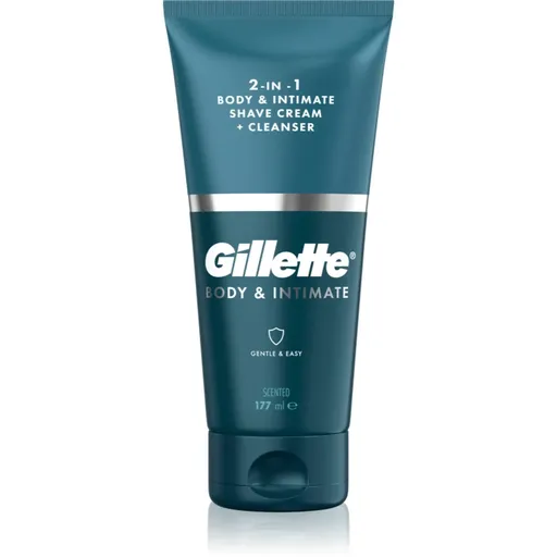 Gillette Body&Intimate 2in1 Shave Cream přípravek na holení třísel s mycí emulzí pro muže 150 ml