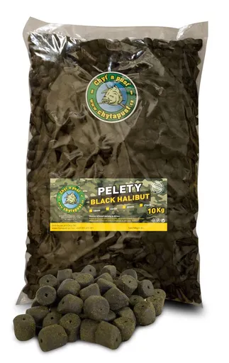 Chyť a pusť Pelety BLACK halibut 10kg - 10mm,Chyť a pusť Pelety BLACK halibut 10kg - 10mm
