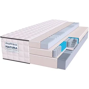 Matrace ECO Organic Natura, sendvič varia, studená pěna, HR pocket, max 38cm, 80 × 200 (MNSP3880200)