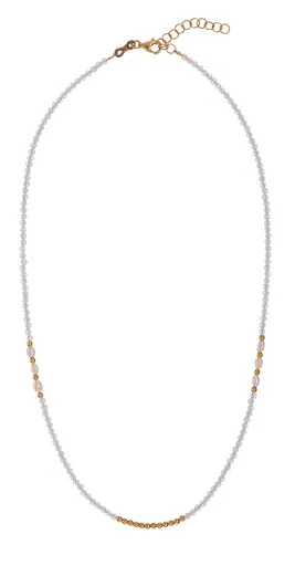 Alisia Třpytivý náhrdelník se zirkony a perlami AL4812.01.000