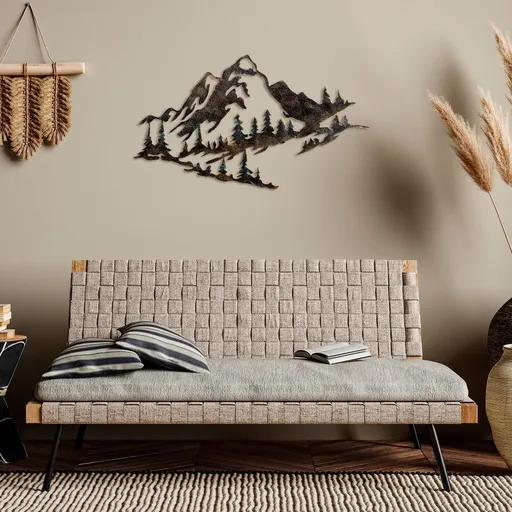 Dekorativní kovový doplněk na zeď Mountain - 1