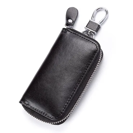Kožené pouzdro na klíče černá