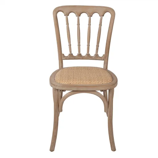 Dřevěná jídlení židle s ratanovým výpletem Old French - 45*46*92 cm Clayre & Eef