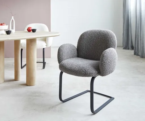 Jídelní židle Nube-Flex s područkami konzolová podnož plochá