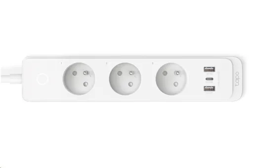 TP-Link Tapo P300 chytrý WiFi prodlužovací kabel (3x230V, 2xUSB-A, 1xUSB-C, 2300W, 10A, 2, 4 GHz, BT)