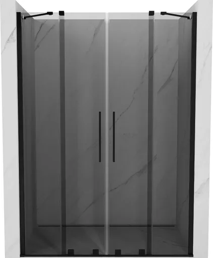 MEXEN/S Velar Duo posuvné sprchové dveře 150, grafit, černá 871-150-000-42-70