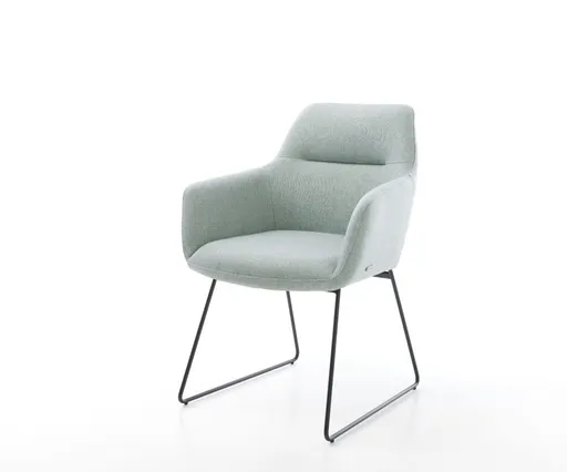 Jídelní židle Pejo-Flex mentolová plochá tkanina tenká podnož