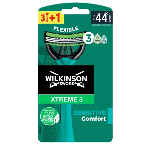 Wilkinson Sword Jednorázový holicí strojek pro muže Wilkinson Xtreme3 Sensitive Comfort 3+1 ks
