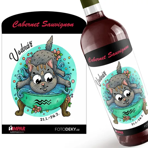 Víno Kočičí znamení – vodnář (Druh Vína: Červené víno)