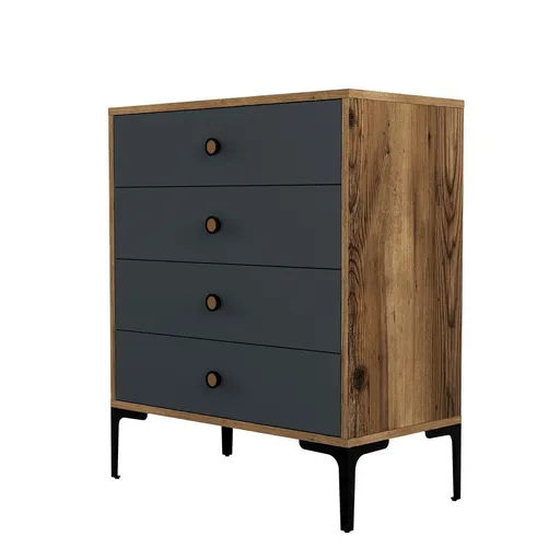 Komoda Lizbon Anthracite and Walnut