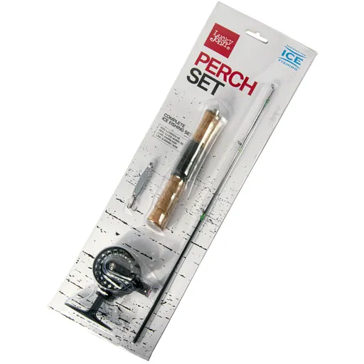 Lucky john prut na dírky ice fishing perch set 45 cm 1+1-díl