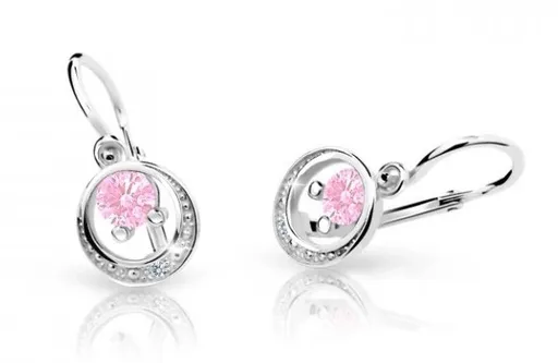 Cutie Jewellery Dětské náušnice z bílého zlata C1997-10-X-2 růžová