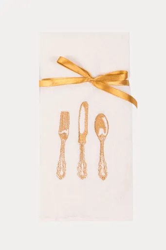 Kuchyňské utěrky HOME, 2 ks Krémová / Hořčicová Sada (2ks, 40x60 cm)