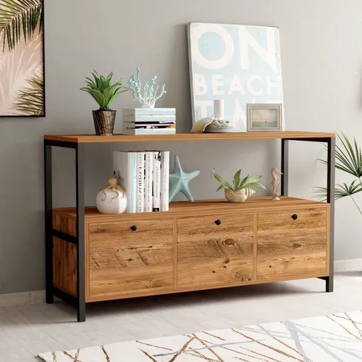 Konzolový stolek Nero v2 - Atlantic Pine, Black