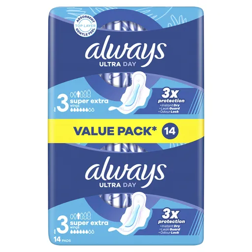 Always Hygienické vložky Ultra Day Super Extra Duo 14 ks